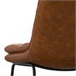 Pemberly Row Camel Brown Counter Height Stool in Faux Leather (Set of 2)