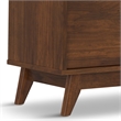 Pemberly Row 72 in Mid Century Modern TV Media Stand in Walnut Veneer
