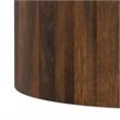 Pemberly Row Drum Coffee Table in Mango Wood Walnut Brown 36 in Wide