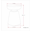 Pemberly Row Mango Wood Round Accent Table in Natural Finish