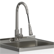 Pemberly Row 20-inch Utility Sink Cabinet with Chrome Faucet in Pure White