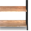 Pemberly Row Kelsey 5 Shelf Bookcase Set of 2 Solid Mango Wood Natural