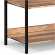 Pemberly Row Kelsey 5 Shelf Bookcase Set of 2 Solid Mango Wood Natural