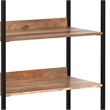 Pemberly Row Kelsey 5 Shelf Bookcase Set of 2 Solid Mango Wood Natural