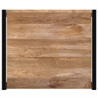 Pemberly Row Mango Wood Narrow Bookshelf with Cabinet in Natural Finish
