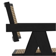 Pemberly Row Dining Arm Chair Pair in Solid Beechwood and Black Frame