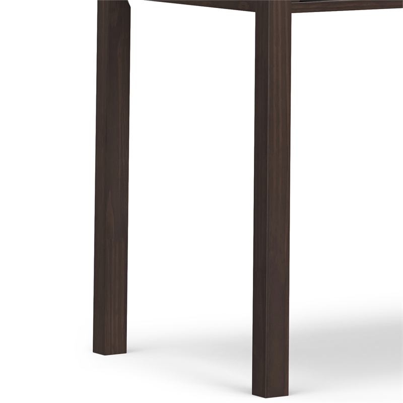 Pemberly Row Solid Wood 72 in Wide Desk in Warm Walnut Brown with Storage