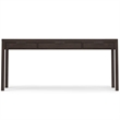 Pemberly Row Solid Wood 72 in Wide Desk in Warm Walnut Brown with Storage