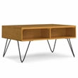 Pemberly Row 36 in Wide Industrial Lift-Top Coffee Table with Black Legs