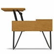 Pemberly Row 36 in Wide Industrial Lift-Top Coffee Table with Black Legs