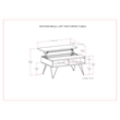 Pemberly Row 36 in Wide Industrial Lift-Top Coffee Table with Black Legs