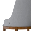 Pemberly Row Contemporary Dining Chair Set of 2 in Light Gray Fabric