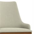 Pemberly Row Contemporary Dining Chair Set of 2 in Natural Linen Look Fabric