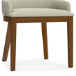 Pemberly Row Contemporary Dining Chair Set of 2 in Natural Linen Look Fabric