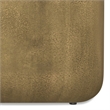 Pemberly Row Metal Side Table in Antique Brass Finish Rounded Square Shape