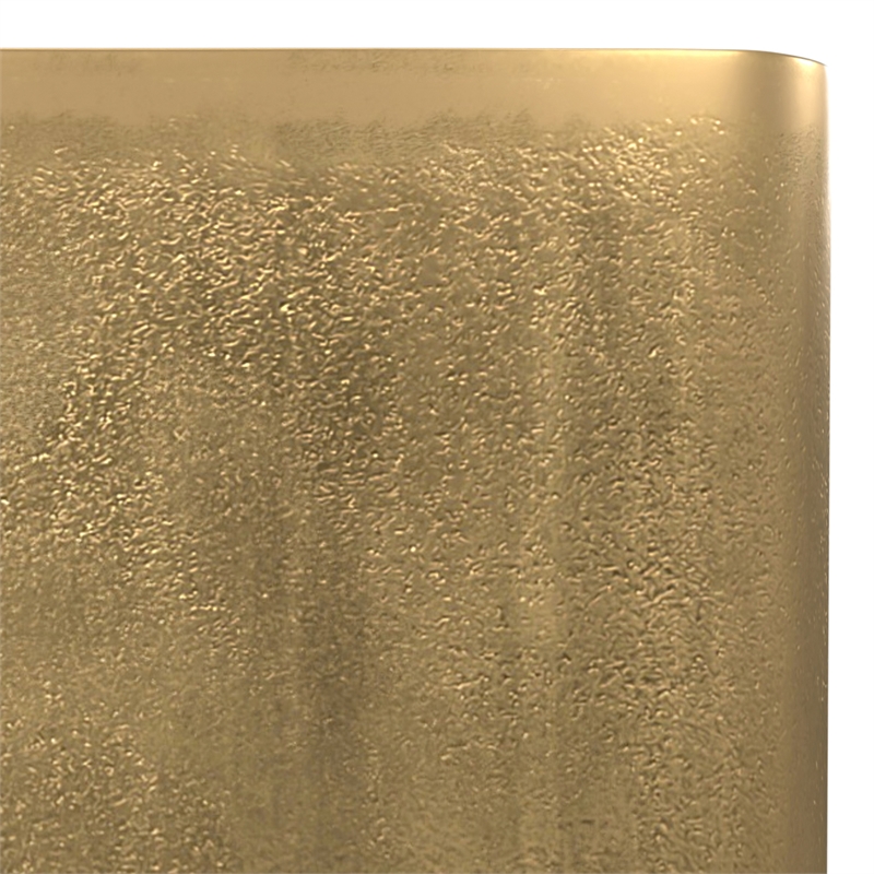 Pemberly Row Metal Side Table in Antique Brass Finish Rounded Square Shape