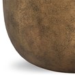 Pemberly Row Drum-Shaped Coffee Table in Antique Brass Cast Aluminum