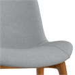 Pemberly Row Solid Wood Dining Chair Set of 2 with Light Gray Upholstery