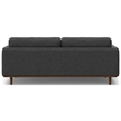 Pemberly Row Morrison Sofa Set with Ottoman in Charcoal Gray Polyester