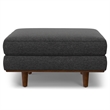 Pemberly Row Morrison Sofa Set with Ottoman in Charcoal Gray Polyester