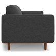 Pemberly Row Morrison Sofa Set with Ottoman in Charcoal Gray Polyester