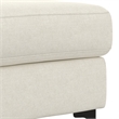 Pemberly Row Ava Large Ottoman with Rectangular Top in Cream Fabric
