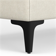 Pemberly Row Ava Large Ottoman with Rectangular Top in Cream Fabric