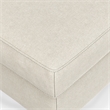 Pemberly Row Ava Large Ottoman with Rectangular Top in Cream Fabric