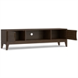 Pemberly Row Hardwood 72 in TV Media Stand in Walnut Brown