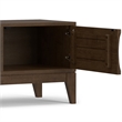 Pemberly Row Hardwood 72 in TV Media Stand in Walnut Brown