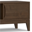 Pemberly Row Hardwood 72 in TV Media Stand in Walnut Brown