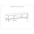 Pemberly Row Hardwood 72 in TV Media Stand in Walnut Brown