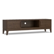 Pemberly Row Hardwood 72 in TV Media Stand in Walnut Brown