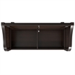 Pemberly Row Solid Wood Storage Bench with Shelf in Chestnut Brown