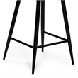 Pemberly Row Faux Leather Quilted Counter Stools in Black (Set of 2)