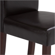 Pemberly Row Acadian Draper 7-Piece Faux Leather Dining Set in Brown
