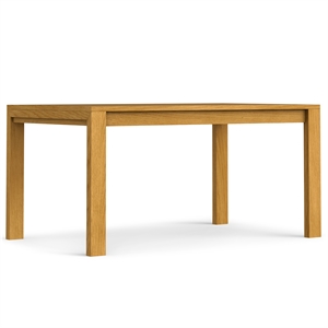 Pemberly Row Solid Wood Dining Table in Oak Brown Finish