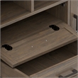 Pemberly Row Solid Wood 72 Inch TV Media Stand in Smoky Brown Finish