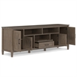 Pemberly Row Solid Wood 72 Inch TV Media Stand in Smoky Brown Finish