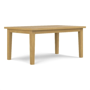 Pemberly Row 66&quot Rectangle Dining Table in Solid Oak Wood Veneer