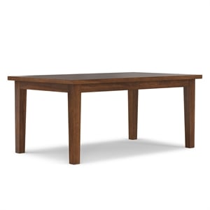 Pemberly Row 66&quot Rectangle Dining Table in Solid Walnut Wood Veneer