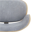 Pemberly Row Bentwood Gas Lift Bar Stool in Stone Grey with Swivel