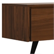 Pemberly Row Modern Industrial TV Media Stand Solid Wood Walnut 72