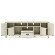 Pemberly Row Wide TV Media Stand Solid Wood Antique White 72