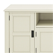 Pemberly Row Wide TV Media Stand Solid Wood Antique White 72
