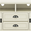 Pemberly Row Wide TV Media Stand Solid Wood Antique White 72