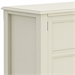 Pemberly Row Wide TV Media Stand Solid Wood Antique White 72
