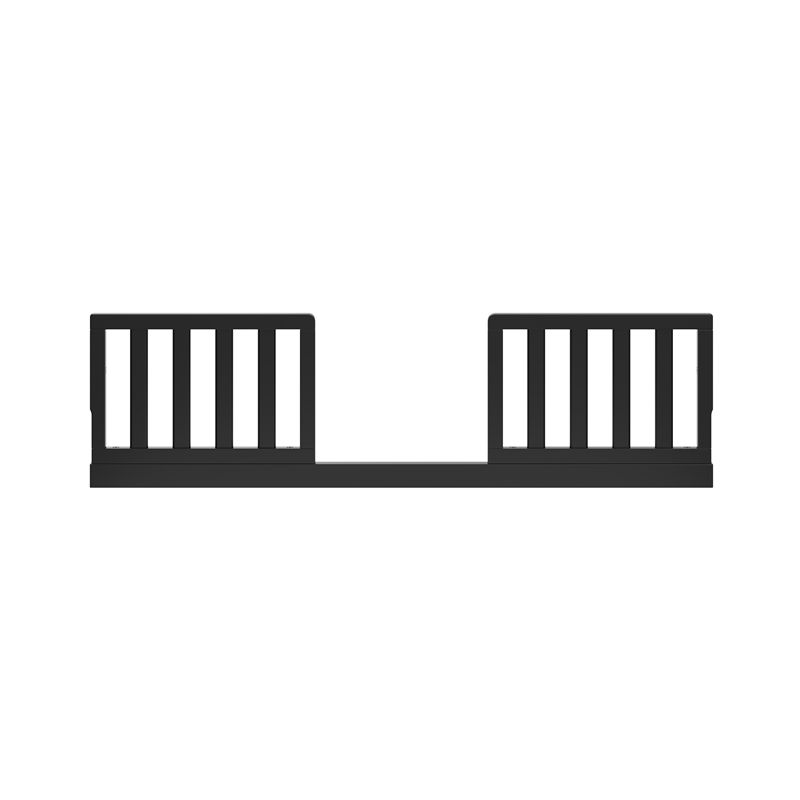 Pemberly Row Wood Toddler Safety Guardrail Kit in Black