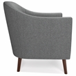 Pemberly Row 30-Inch Accent Chair in Shadow Gray Fabric with Wood Legs