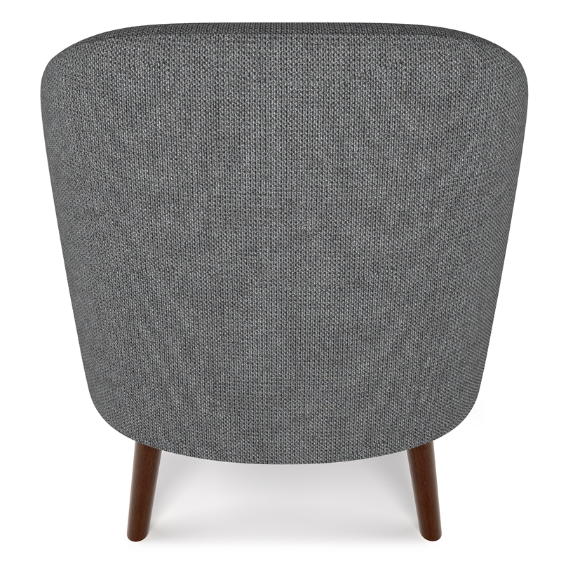 Pemberly Row 30-Inch Accent Chair in Shadow Gray Fabric with Wood Legs